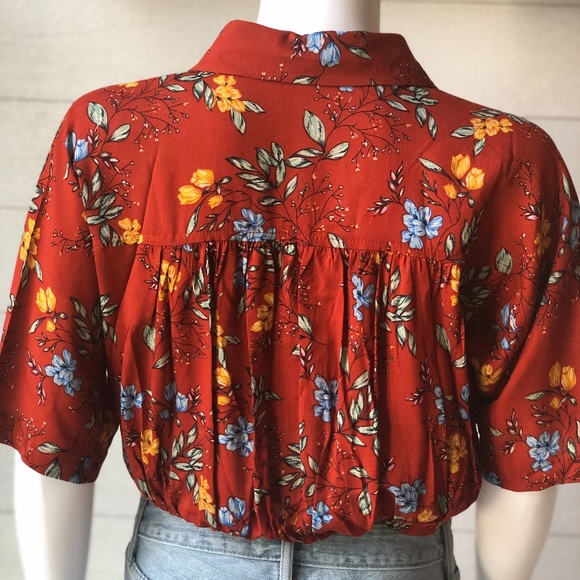 Rust Floral Top - Picture 4 of 4